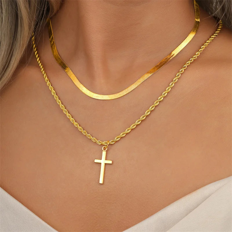 New Cross Pendant Necklace for Men & Women