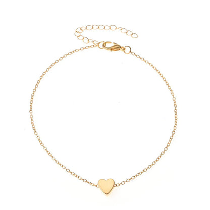 Trendy Beads Multilayer Summer Heart Anklet For Woman