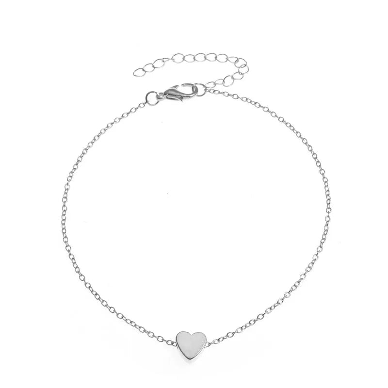 Trendy Beads Multilayer Summer Heart Anklet For Woman