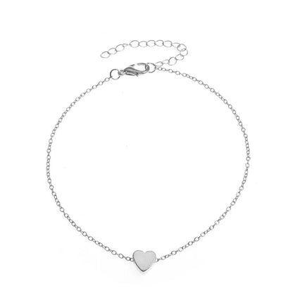 Trendy Beads Multilayer Summer Heart Anklet For Woman