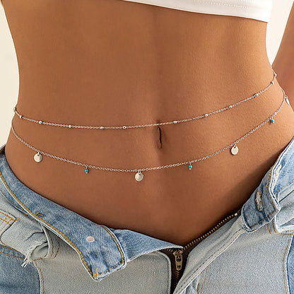 Sexy Crystal Glass Belly Belt Waist Chain Women Summer Beach Bikinis