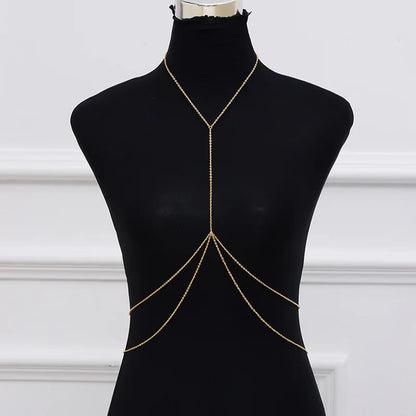 Sexy Chest Chain Bra Bikini Belly Waist Chain for Women