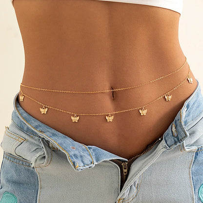 Sexy Crystal Glass Belly Belt Waist Chain Women Summer Beach Bikinis