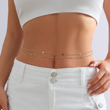 Sexy Crystal Glass Belly Belt Waist Chain Women Summer Beach Bikinis