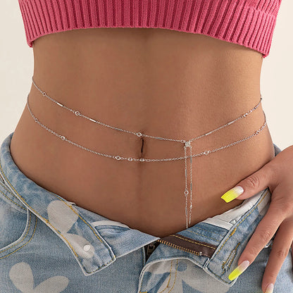 Sexy Crystal Glass Belly Belt Waist Chain Women Summer Beach Bikinis