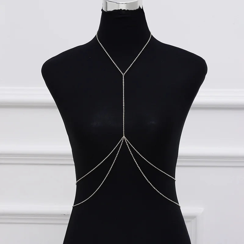 Sexy Chest Chain Bra Bikini Belly Waist Chain for Women